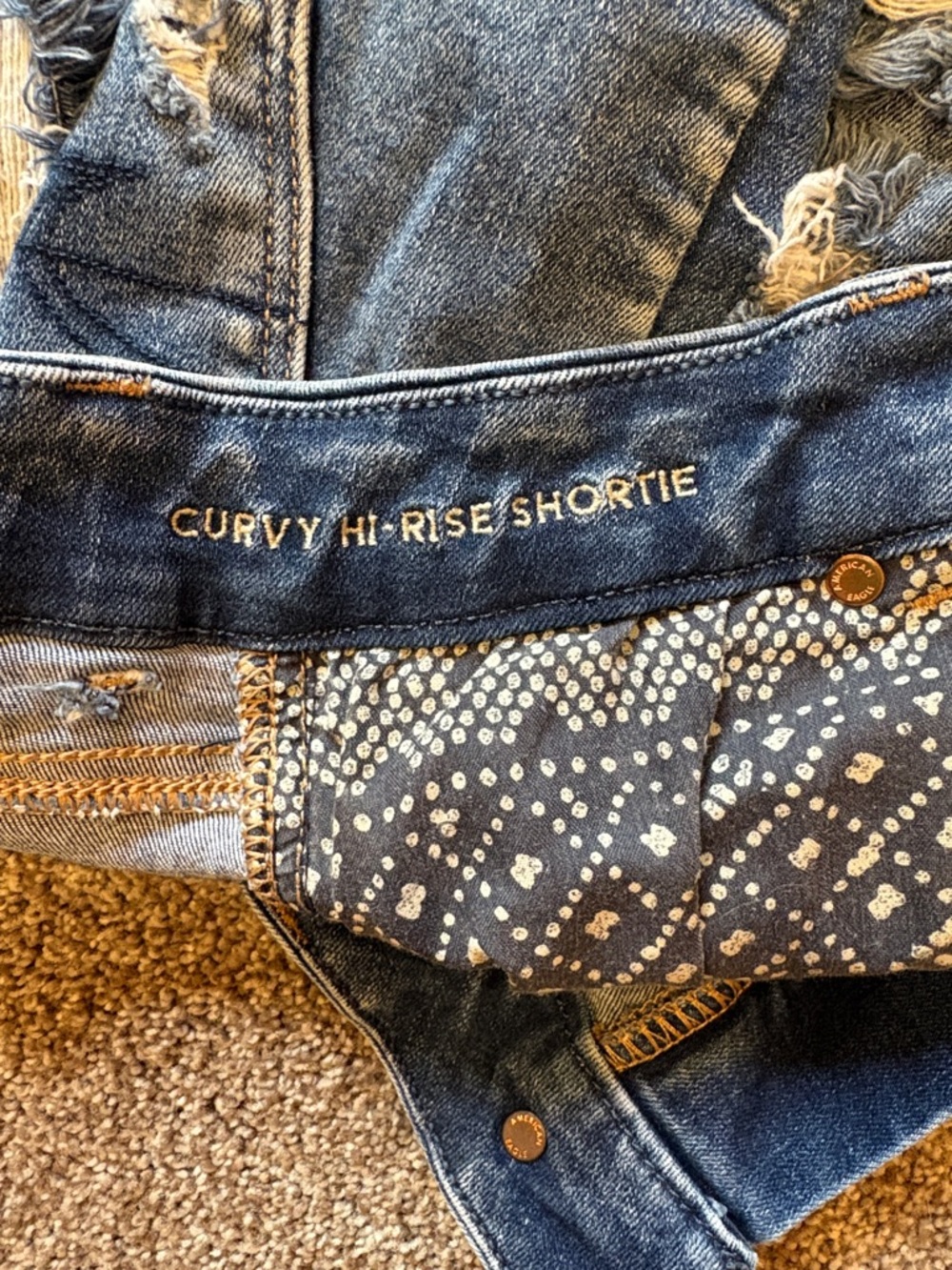 Curvy High-Waist American Eagle Shortie Shorts - Picture 3 of 4